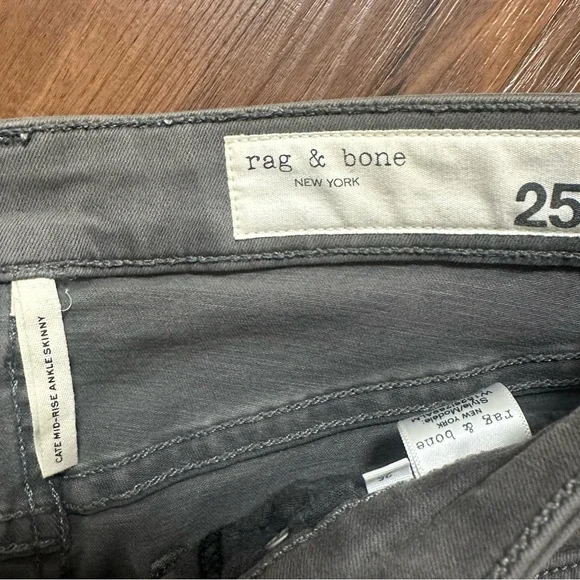 Rag & Bone cate Green Gray Skinny Jeans - Picture 2 of 4